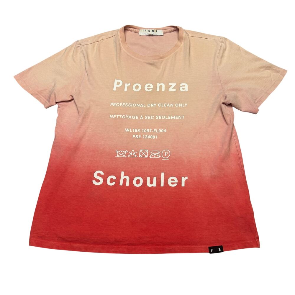 Proenza Schouler PSWL Care Label Logo Ombre Die T Shirt Women's Small